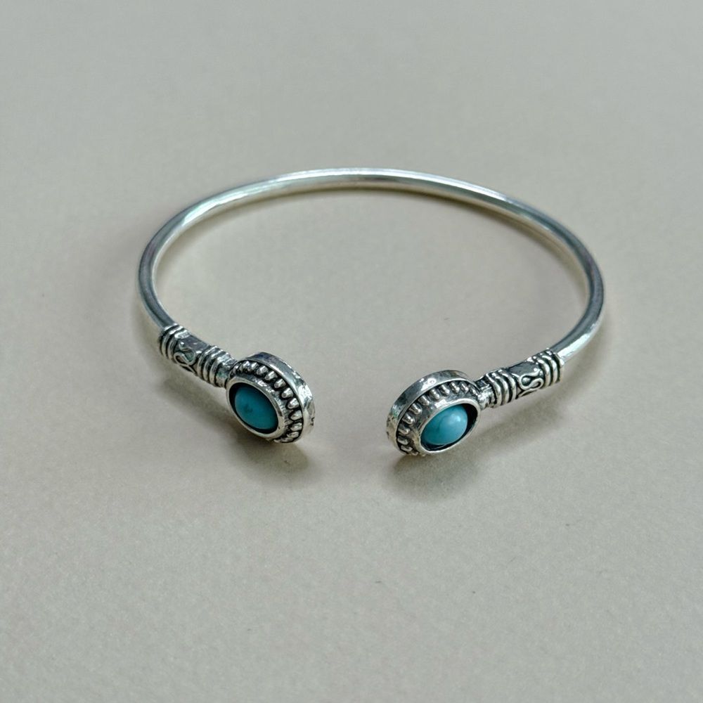 Boho Turquoise Bangle #1768 - Picture 2 of 3